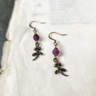 joyeux mille-fleurs earrings with fluorite